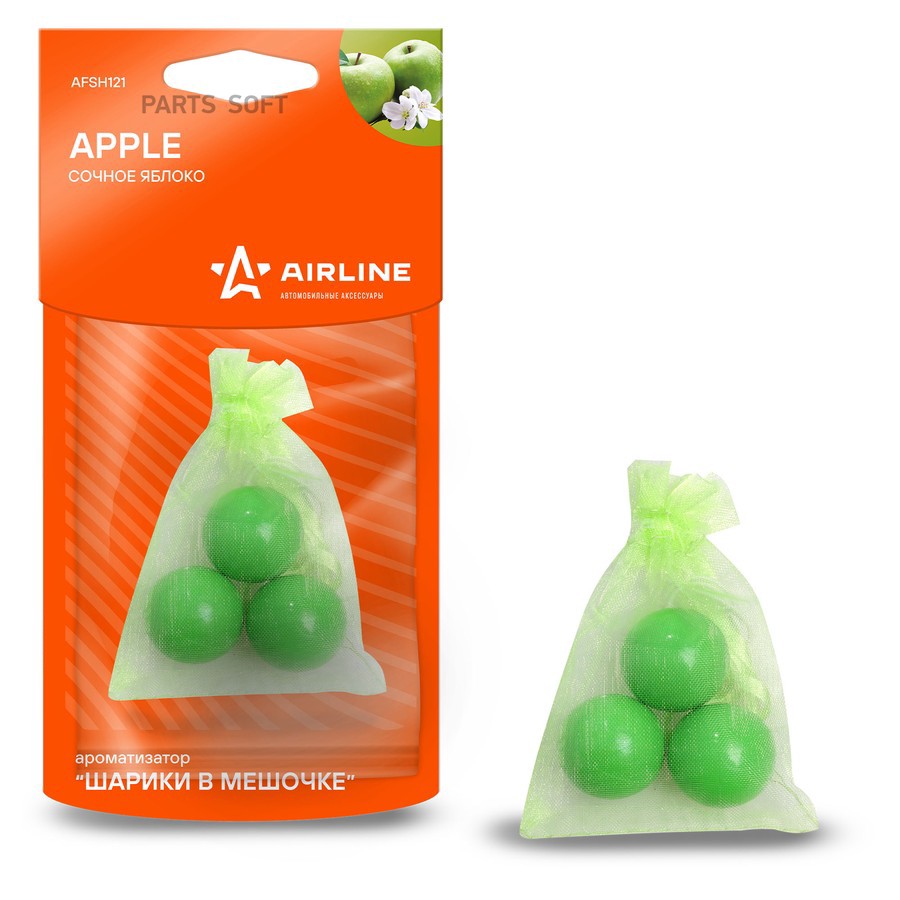 Ароматизатор подвесной (Сочное яблоко) "AIRLINE" (мешочек с гранулами) - AIRLINE None None